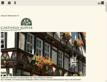Tablet Screenshot of gasthaus-kupfer.de